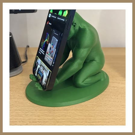 Bezos 3D Baskı Goril Telefon Tutucu - Kaslı Goril Masaüstü Telefon Standı-Yeşil 22