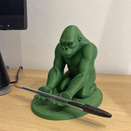 Bezos 3D Baskı Goril Telefon Tutucu - Kaslı Goril Masaüstü Telefon Standı-Yeşil 22