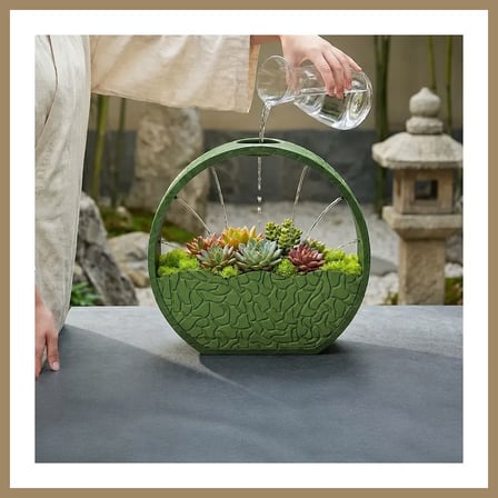 Bezos 3D Baskı Self-Watering Planter - Kendi Kendini Sulayan Saksı-Yeşil 22