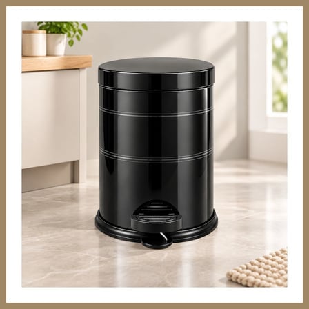 Bezos Mikro 5 L Siyah Pedallı Çöp Kovası 22