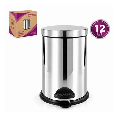 Bezos 12 L Metal Pedallı Çöp Kovası 22