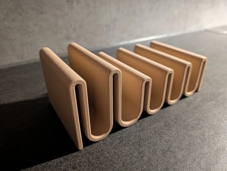 Bezos 3D Baskı Dalga Formlu Kesme Tahtası Standı Dik Doğrama Tahtası Tepsi ve Tabak Düzenleyici 5 Yuvalı Kraft 22