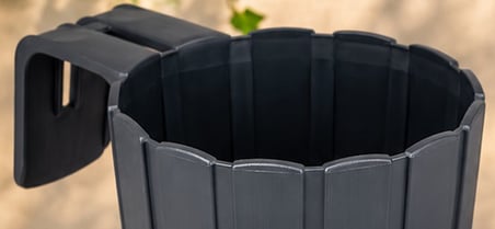 Bezos 3D Baskı Askılı Balkon Saksısı Dikey Çizgili Dekoratif Çiçek ve Aromatik Bitki Saksısı - Antrasit 22