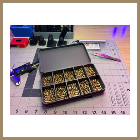 Bezos 3D Baskı 10 Bölmeli Menteşeli Organizer Kutu Vida Cıvata ve Küçük Parça Saklama Kutusu Gri 22