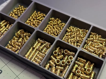 Bezos 3D Baskı 10 Bölmeli Menteşeli Organizer Kutu Vida Cıvata ve Küçük Parça Saklama Kutusu Gri 22
