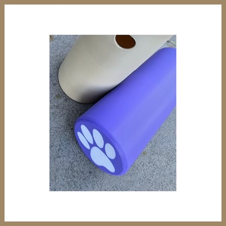 Bezos 3D Baskı Köpek Ödül Mama Dağıtıcı Yuvarlanan Silindir Zeka Oyuncağı Pati Desenli - Mor 22
