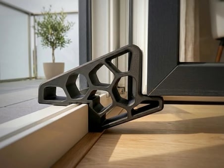 Bezos 3D Baskı Pencere ve Balkon Kapısı Stoperi Ray Kilitli Kapı Takozu Rüzgar Engelleyici Pencere Tutucu - Siyah 22