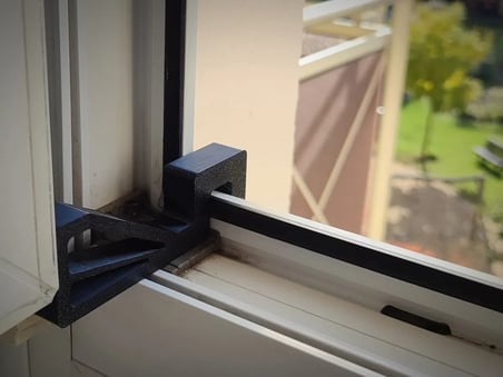 Bezos 3D Baskı Modern Pencere Takozu Pencere Açık Tutucu Rüzgar Stoperi Pencere Kilidi Siyah 22