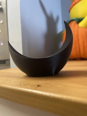 Bezos 3D Baskı Hilal Yüzük Tutucu Ay Formlu Takı Tabağı Minimal Yüzük ve Küpe Tepsisi Siyah 22