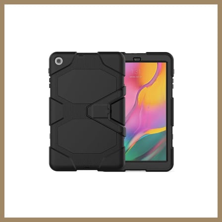 Bezos Samsung Galaxy T510 Tab A 10.1 Kılıf Griffin Tablet Kapak - Siyah 22