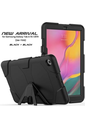 Bezos Samsung Galaxy T510 Tab A 10.1 Kılıf Griffin Tablet Kapak - Siyah 22