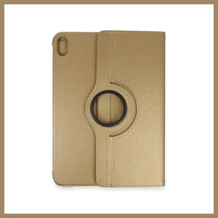 Bezos iPad 2025 10.9 10.Nesil (A16) Kılıf 360 Tablet Deri Kılıf - Gold 22