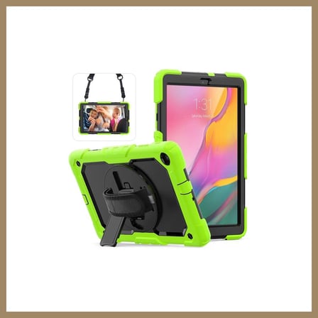 Bezos Samsung Galaxy T510 Tab A 10.1 Kılıf Pars Tablet Kapak - Yeşil 22