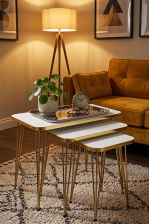 Bezos Gold Tel Zigon Beyaz 3'lü 22