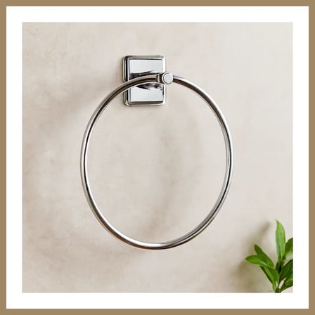 Bezos Yuvarlak Metal Yapışkanlı Banyo Havluluk 22