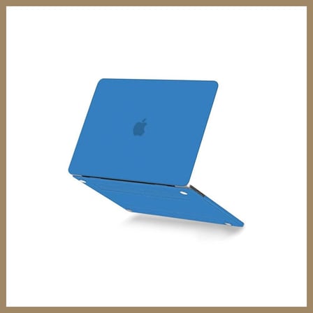Bezos Macbook Pro 13 2021 Macbook Buzlu Kapak - Mavi 22