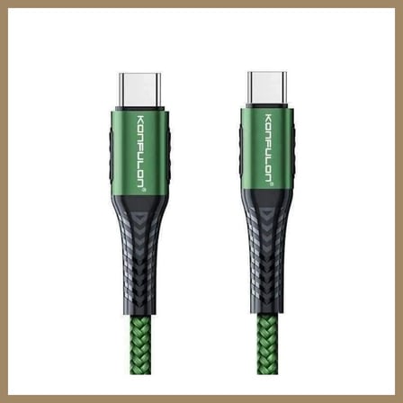 Bezos Konfulon DC43 Type-C to Type-C 1M Örgü 60W Hızlı Şarj Kablo - Yeşil 22