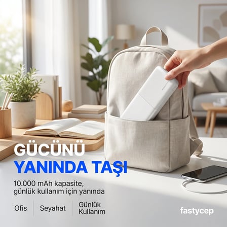 Bezos Snapmax -3009 Beyaz 10.000 Mah Powerbank 2X USB Çıkışlı 1 Type-C ve 1 Micro Girişli 22