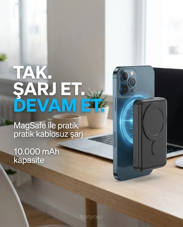 Bezos Snapron -3025 PD 22.5W Hızlı Şarj LCD Ekran MagSafe 10000 mAh Powerbank 22
