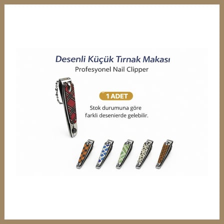 Bezos Profesyonel Küçük Tırnak Makası Desenli Nail Clipper 1 Adet 22