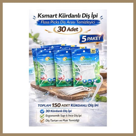 Bezos Ksmart Kürdanlı Diş İpi 30 Adet Floss Picks Diş Arası Temizleyici 5 Paket 22