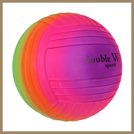 Bezos Double W Sports Gökkuşağı Tırtıklı PVC Top 23cm 22