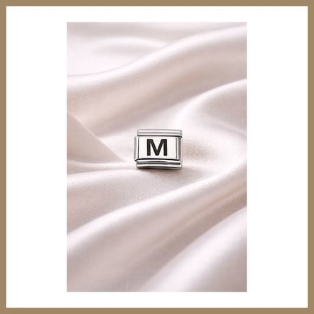Bezos M Harf Charm | Çelik Bileklik Aksesuarı | Kişiye Özel Harf Modülü | Minimal & Şık 22