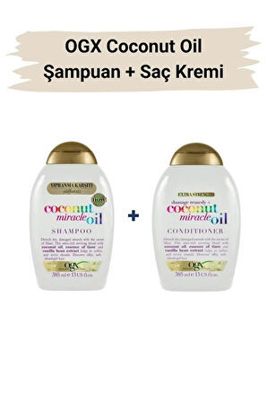OGX Coconut Miracle Oil Yıpranma Karşıtı Sülfatsız Bakım Kremi+Şampuan