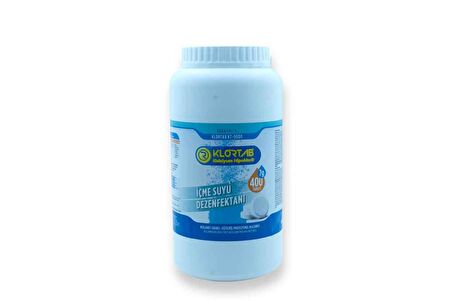 İÇME ve KULLANIM SUYU DEZENFEKTANI 7Gr/400ADET - KLORTAB KALSİYUM HİPOKLORİT 7Gr/400ADET