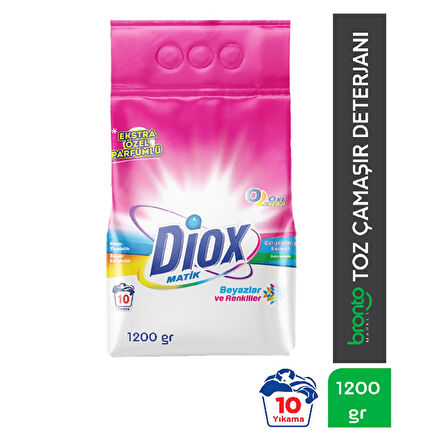 Di̇ox çamaşır Detarjanı Mati̇k Renkli̇ler 1,2 Kg Paket (2 Adet)