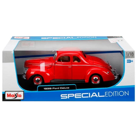 Maisto 1/18 1939 Ford Deluxe Model Araba - Kırmızı