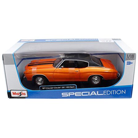 Maisto 1:18 1971 Chevrolet Chevelle SS 454 Sport Model Araba - Turuncu