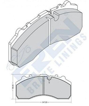 DISK BALATA E.M AXOR ACTROS DORSE BALATASI ORGANIK 29087 2910