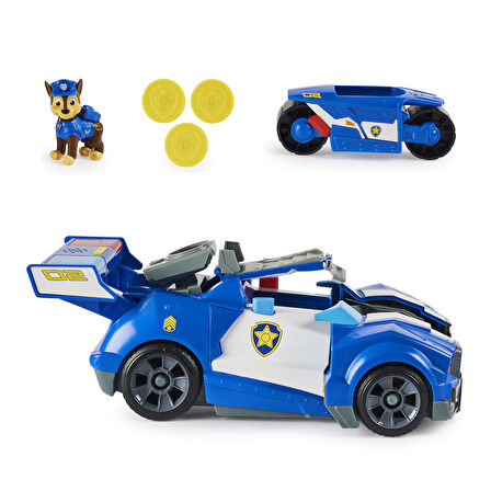 Paw Patrol Filmi Dönüşebilen Işıklı Şehir Aracı Ve Sesli Motosikleti 6060759