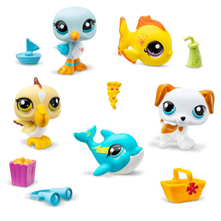 Littlest Pet Shop Minişler 5'li Figür Seti S1 Minişler Tatilde S01005103