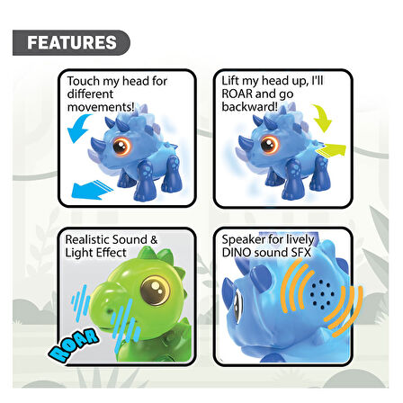 Silverlit Dino Heads Up Robot Triceratops 88592