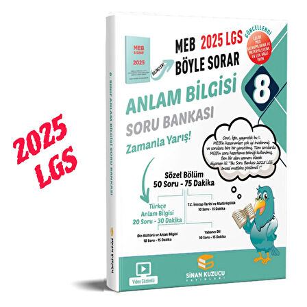 8. Sınıf LGS MEB Böyle Sorar Soru Bankası Seti Sinan Kuzucu Yayınları