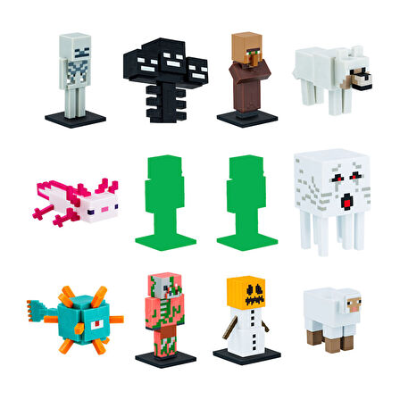 Minecraft 3D Figür Toppeez 12'li Delüks Set Model 1