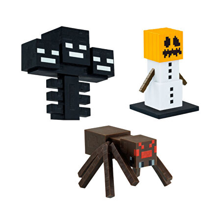 Minecraft 3D Figür Toppeez 3 lü Set Model 1 PMI/MC2020