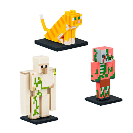 Minecraft 3D Figür Toppeez 3 lü Set Model 6 PMI/MC2020
