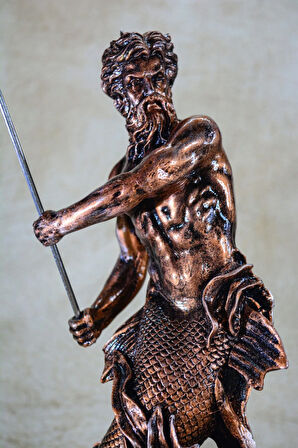 Yunan Deniz Tanrısı Poseidon Büyük Boy Heykel Biblo