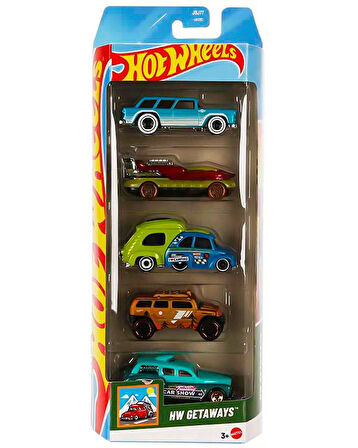 Hot Wheels Beşli Araba Seti HW Getaways JBJ77