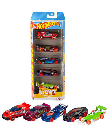 Hot Wheels Beşli Araba Seti Stunt Tracks JBJ83