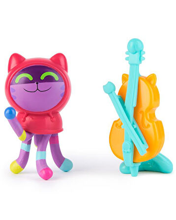 Gabbys Dollhouse Daniel James DJ Cat and Cello Figür ve Aksesuar Seti 20149926