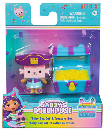 Gabbys Dollhouse Baby Box Cat ve Treasure Box Figür ve Aksesuar Seti 20149924