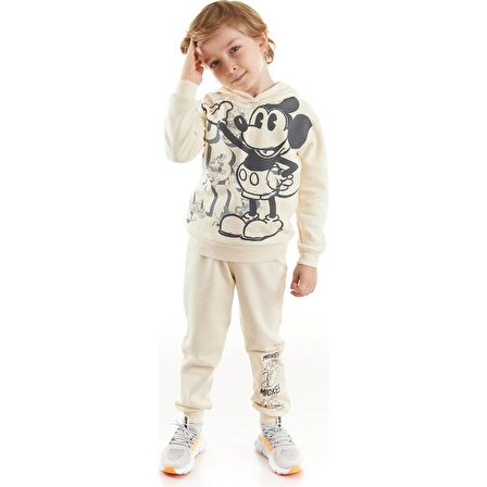 Mickey Mouse Mickey Lisanslı Erkek Çocuk Kapüşonlu Eşofman Takım 20078