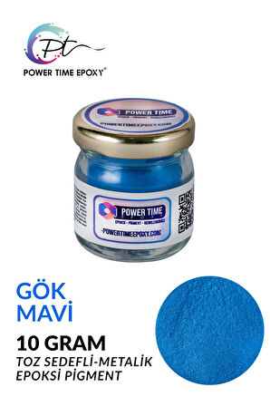 Sedefli Metalik Toz Pigment Boya / Gök Mavi / Epoksi Için 10 GRAM