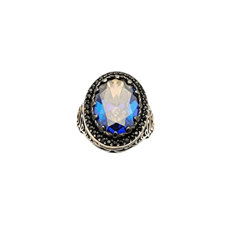 MistikTopaz ve Zirkon Taşlı Erkek Yüzüğü 220043667G19Y