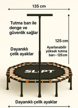 135 Cm ''(54 Inç) Tutunmalı Step Trambolin CKS-65