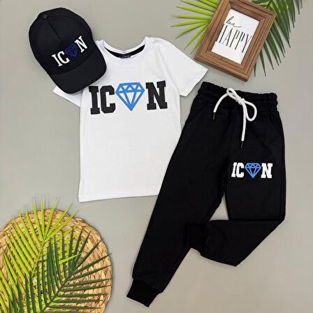 İcon Boy Şapkalı Eşofman Takımı